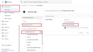 How to manage your schools Gemini AI policies