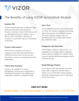 VIZOR – Benefits of the ServiceDesk Module