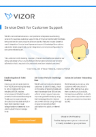 VIZOR ServiceDesk for Customer Support Summary