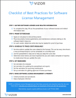 Checklist of 5 Best Software License Management Practices