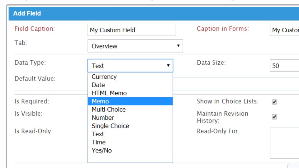 Custom Fields