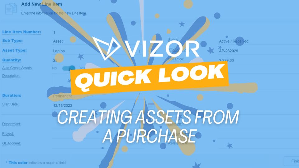 Creating assets from a purchase thumbnail